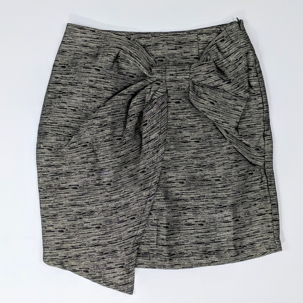 Ya Los Angels Shimmery Faux Wrap Bow Skirt M